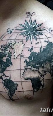 фото тату земной шар от 16.04.2018 №046 — tattoo globe — tatufoto.com