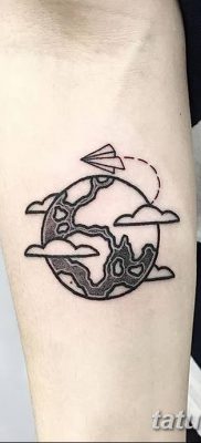 фото тату земной шар от 16.04.2018 №048 — tattoo globe — tatufoto.com