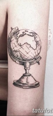 фото тату земной шар от 16.04.2018 №050 — tattoo globe — tatufoto.com
