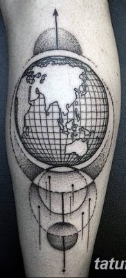 фото тату земной шар от 16.04.2018 №053 — tattoo globe — tatufoto.com