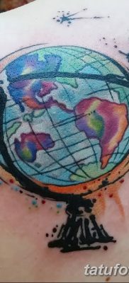 фото тату земной шар от 16.04.2018 №054 — tattoo globe — tatufoto.com