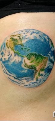 фото тату земной шар от 16.04.2018 №056 — tattoo globe — tatufoto.com