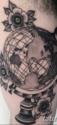 фото тату земной шар от 16.04.2018 №062 — tattoo globe — tatufoto.com