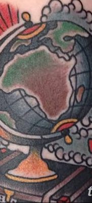 фото тату земной шар от 16.04.2018 №075 — tattoo globe — tatufoto.com