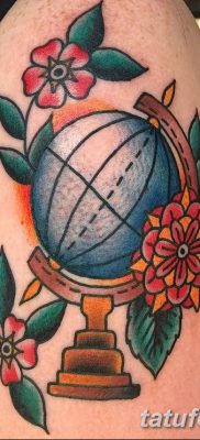 фото тату земной шар от 16.04.2018 №078 — tattoo globe — tatufoto.com