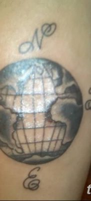 фото тату земной шар от 16.04.2018 №082 — tattoo globe — tatufoto.com