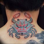 фото тату краб от 18.04.2018 №031 - tattoo crab - tatufoto.com