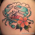 фото тату краб от 18.04.2018 №068 - tattoo crab - tatufoto.com