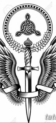 фото тату меч и крылья от 26.04.2018 №008 — tattoo sword and wings — tatufoto.com