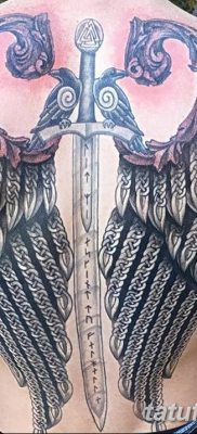 фото тату меч и крылья от 26.04.2018 №035 — tattoo sword and wings — tatufoto.com