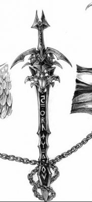 фото тату меч и крылья от 26.04.2018 №040 — tattoo sword and wings — tatufoto.com