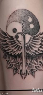 фото тату меч и крылья от 26.04.2018 №041 — tattoo sword and wings — tatufoto.com