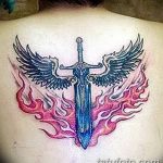 фото тату меч и крылья от 26.04.2018 №042 - tattoo sword and wings - tatufoto.com