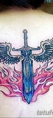 фото тату меч и крылья от 26.04.2018 №042 — tattoo sword and wings — tatufoto.com
