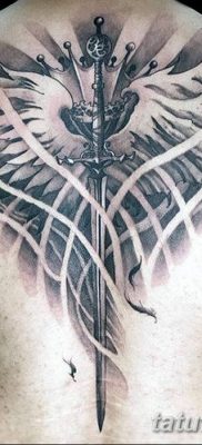 фото тату меч и крылья от 26.04.2018 №044 — tattoo sword and wings — tatufoto.com