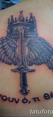 фото тату меч и крылья от 26.04.2018 №048 — tattoo sword and wings — tatufoto.com