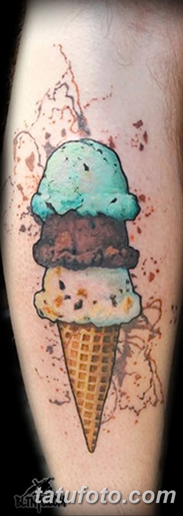 фото тату мороженое от 17.04.2018 №002 — ice cream tattoo — tatufoto.com