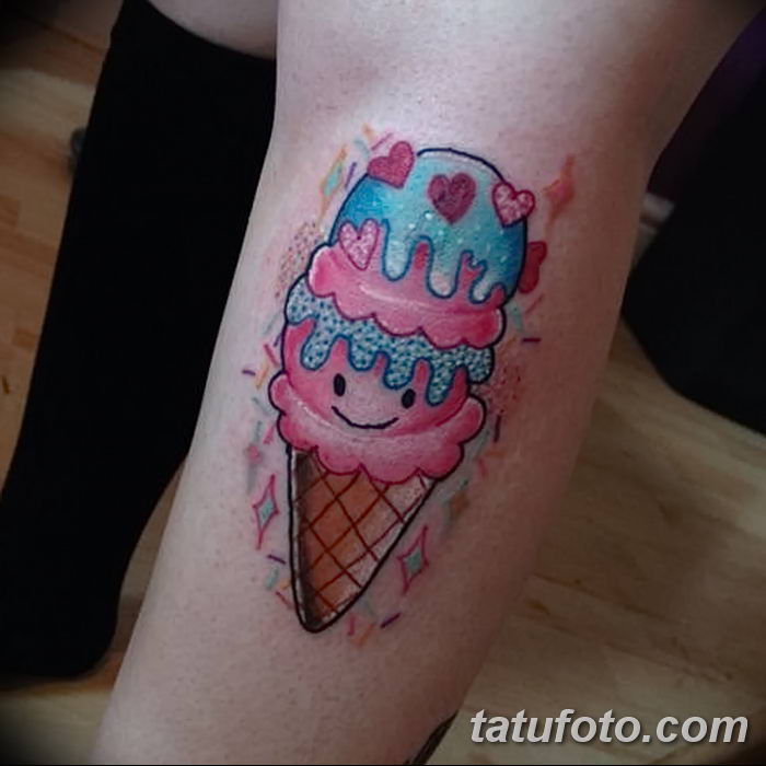 фото тату мороженое от 17.04.2018 №011 — ice cream tattoo — tatufoto.com