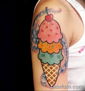 фото тату мороженое от 17.04.2018 №169 - ice cream tattoo - tatufoto.com