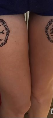 фото тату на правой ноге от 16.04.2018 №013 — tattoo on the right leg — tatufoto.com