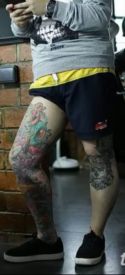 фото тату на правой ноге от 16.04.2018 №063 — tattoo on the right leg — tatufoto.com