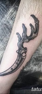 фото тату рога от 24.04.2018 №008 — tattoo horn — tatufoto.com