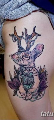 фото тату рога от 24.04.2018 №050 — tattoo horn — tatufoto.com