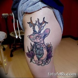 фото тату рога от 24.04.2018 №050 - tattoo horn - tatufoto.com