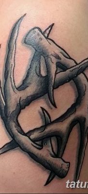 фото тату рога от 24.04.2018 №061 — tattoo horn — tatufoto.com