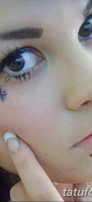 фото тату слеза на щеке от 16.04.2018 №025 — tattoo tear on cheek — tatufoto.com