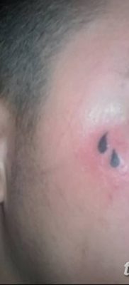 фото тату слеза на щеке от 16.04.2018 №053 — tattoo tear on cheek — tatufoto.com