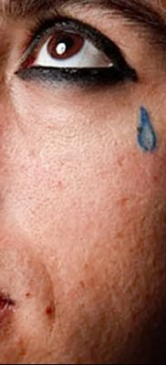 фото тату слеза на щеке от 16.04.2018 №054 — tattoo tear on cheek — tatufoto.com