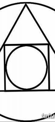 фото тату треугольник и круг от 21.04.2018 №011 — triangle and circle tattoo — tatufoto.com