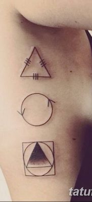 фото тату треугольник и круг от 21.04.2018 №057 — triangle and circle tattoo — tatufoto.com