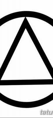 фото тату треугольник и круг от 21.04.2018 №067 — triangle and circle tattoo — tatufoto.com