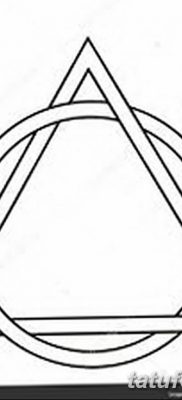 фото тату треугольник и круг от 21.04.2018 №068 — triangle and circle tattoo — tatufoto.com
