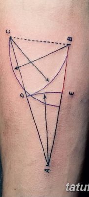 фото тату треугольник с линией от 16.04.2018 №025 — triangle tattoo with line — tatufoto.com