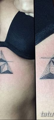 фото тату треугольник с линией от 16.04.2018 №057 — triangle tattoo with line — tatufoto.com