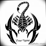 фото эскиз тату скорпион от 24.04.2018 №016 - sketch of a scorpion tattoo - tatufoto.com