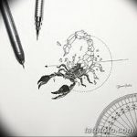фото эскиз тату скорпион от 24.04.2018 №079 - sketch of a scorpion tattoo - tatufoto.com