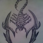фото эскиз тату скорпион от 24.04.2018 №122 - sketch of a scorpion tattoo - tatufoto.com