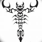 фото эскиз тату скорпион от 24.04.2018 №123 - sketch of a scorpion tattoo - tatufoto.com
