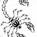 фото эскиз тату скорпион от 24.04.2018 №138 - sketch of a scorpion tattoo - tatufoto.com