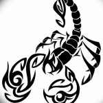 фото эскиз тату скорпион от 24.04.2018 №145 - sketch of a scorpion tattoo - tatufoto.com