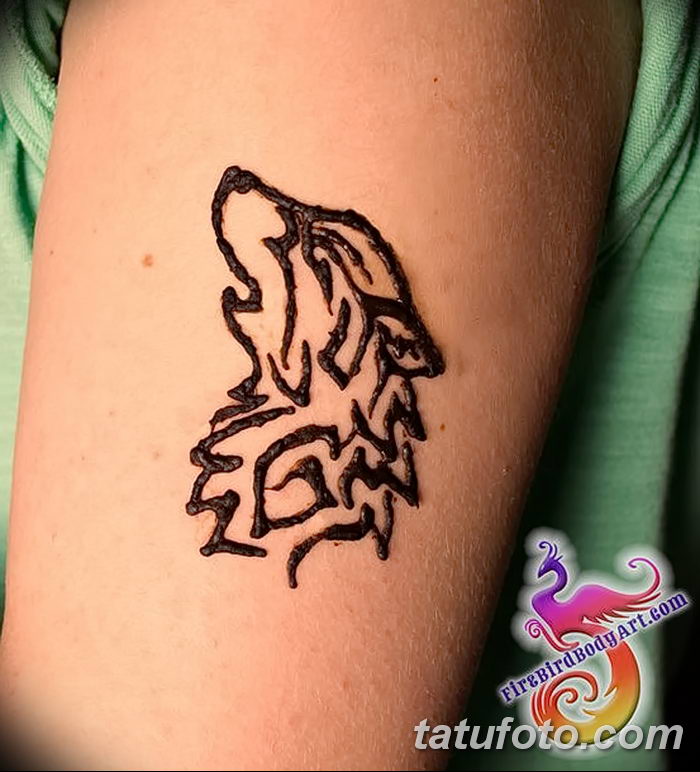 фото Мехенди волка от 05.05.2018 №001 - Mehendi the Wolf - tatufoto.com