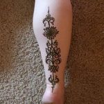 фото Мехенди на икре ноги от 04.05.2018 №012 - Mehendi on calf - tatufoto.com