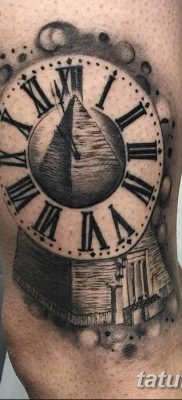 фото тату часы и пирамида от 08.05.2018 №005 — tattoo clock and pyramid — tatufoto.com