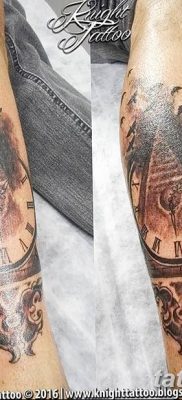 фото тату часы и пирамида от 08.05.2018 №016 — tattoo clock and pyramid — tatufoto.com