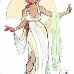 фото эскиз тату Афродита богиня от 01.05.2018 №026 - sketch Aphrodite - tatufoto.com