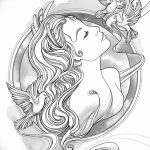 фото эскиз тату Афродита богиня от 01.05.2018 №027 - sketch Aphrodite - tatufoto.com